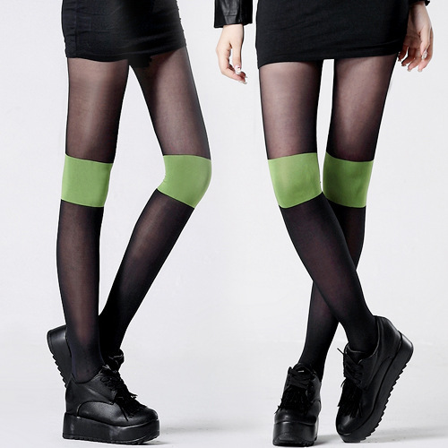 Free Shipping Wholesale Sexy Stocking Sexy Lingerie Sexy Pantyhose Sexy Black with Green Tights MS0025