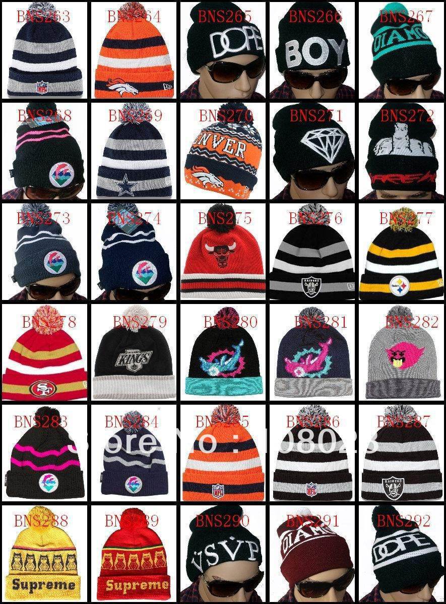 Free Shipping,Wholesale sports beanies cap,new arrive Winter Knitting Wool hat,Top quality beanies cap,10pcs/lot,mix order