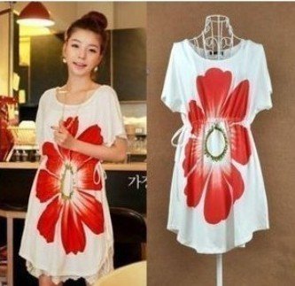 Free Shipping Wholesale T-shirt of the spring and summer of 2012 summer new mommy style maternity dress pregnant women skirt