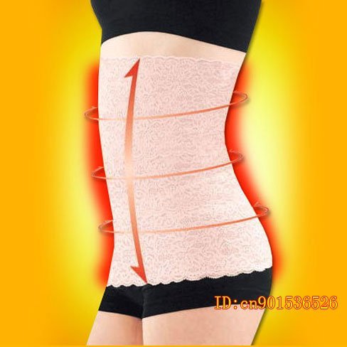 Free Shipping/Wholesale The Newest Slimming Body Shaping Lace Waist Belt* Slim SIZE M skin color
