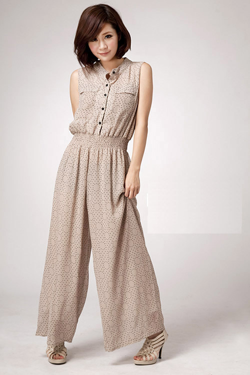 Free shipping + wholesale   Two little printed chiffon one-piece pants