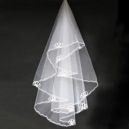 Free shipping wholesale urged bridal veil  dress mantilla  head tulle veil wedding dress veil 05 white champagne color