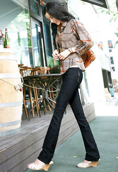 Free Shipping Wholesale Women Jeans Pants, Skinny Jeans for Women, Boot Cut Trolusers  Black AD9319LK