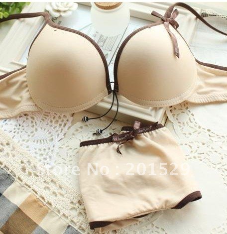 Free shipping - Wholesale - Women's sexy skin colored bra Ladies' bra sets lingerie briefs Popular Underwear bras