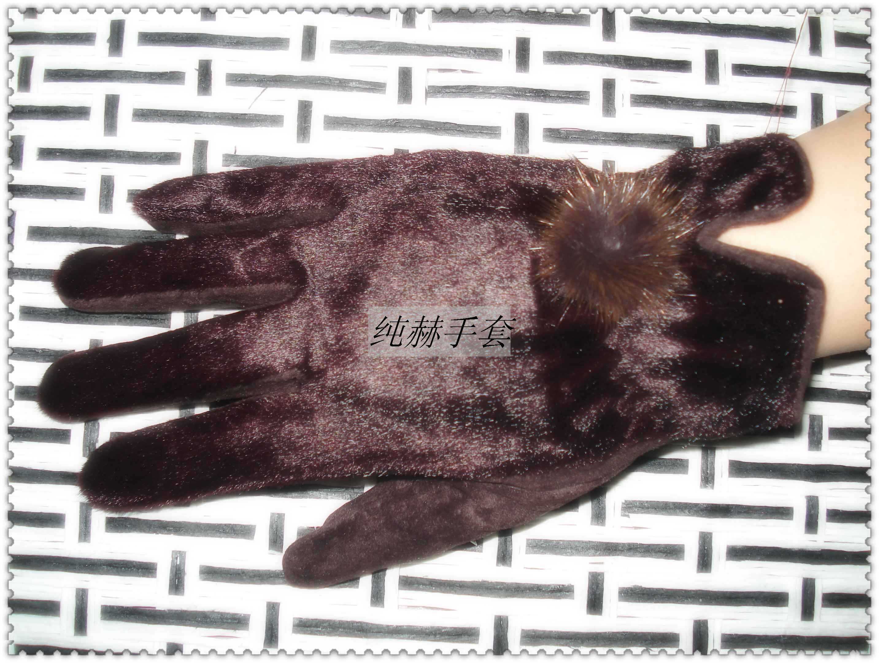 free shipping wholesale12pair/lot  gloves women's gloves casual leather gloves thermal fleece gloves plush fabric gloves