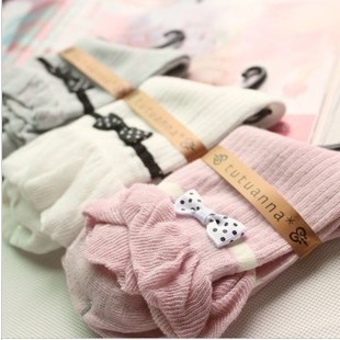 Free Shipping Wholesales Korea Cute Bubble Polka Dot  Ladies Cotton Socks FC12202