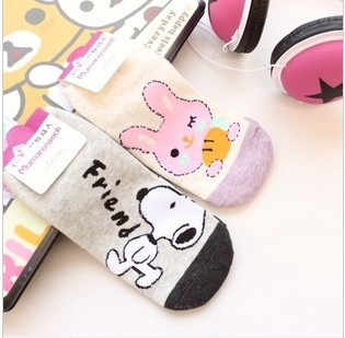 Free Shipping Wholesales Korea Cute Face Cotton Cartoon Socks Ship Socks FC12256