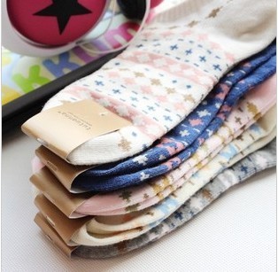 Free Shipping Wholesales  Korea New Cute Lace Dot  Ladies Cotton Socks FC12182