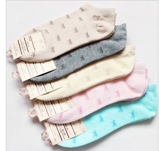 Free Shipping Wholesales New Arrival Korea Cute Candy Color Cotton Stocking Stealth Ship Socks FC12220