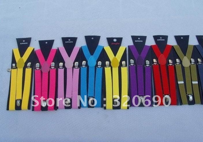 Free shipping wholesales &retail,20pcs/lot,Fashion belt/candy color clip on Braces/ Elastic Y-back Suspenders/Adjustable Braces