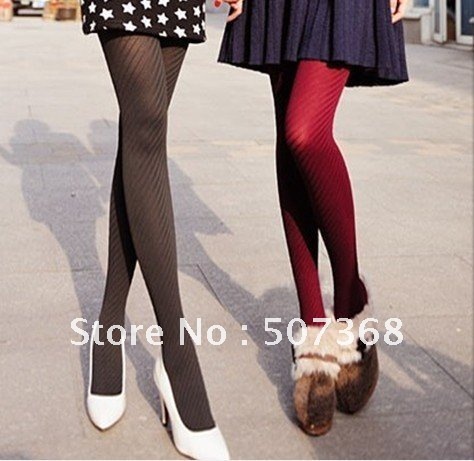 free shipping wholeslae lady Lovely pants  stripe tights show thin render pants sexy lady pants tights  5pcs/lot 5color
