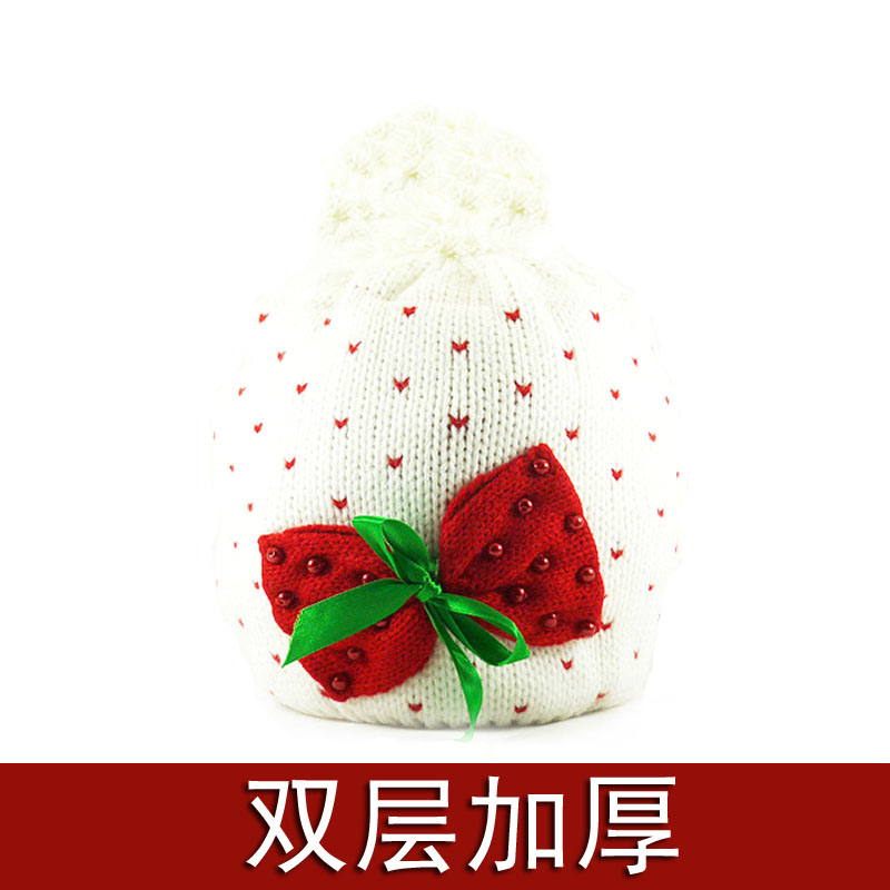 FREE SHIPPING Winter ball cap autumn and winter female bow knitted hat toe cap covering cap knitted hat