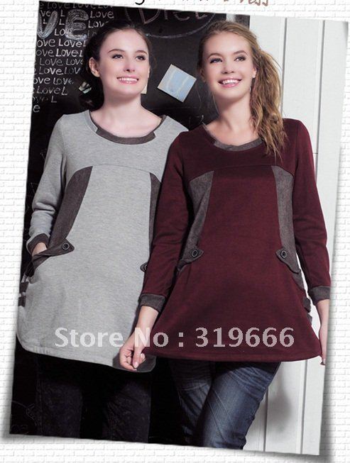 Free shipping!  winter maternity clothes, fashion long sleeve comfortable maternity Tops, pregnant women outwear