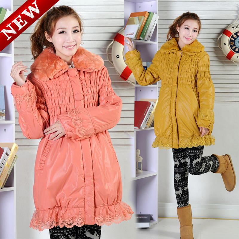 Free shipping! Winter maternity DOWN JACKET high quality outerwear fur collar thickening plus size maternity COATS