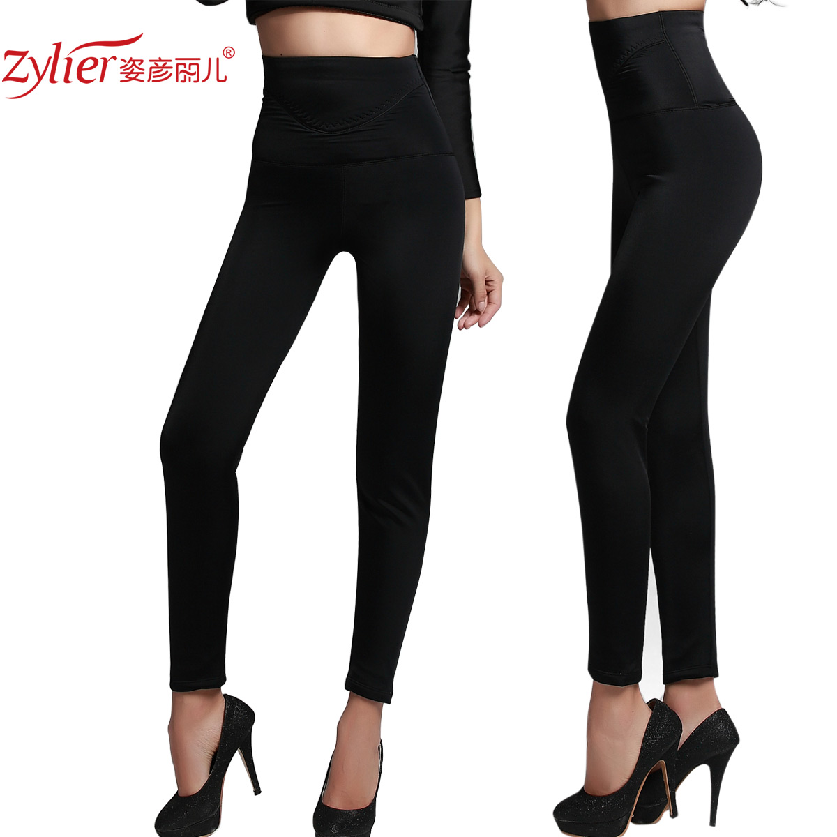 Free shipping Winter new arrival super-elevation waist thickening plus velvet warm pants solid color legging long johns sk107