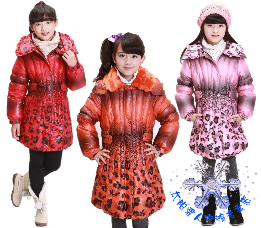 Free shipping winter new fashion  female child down coat