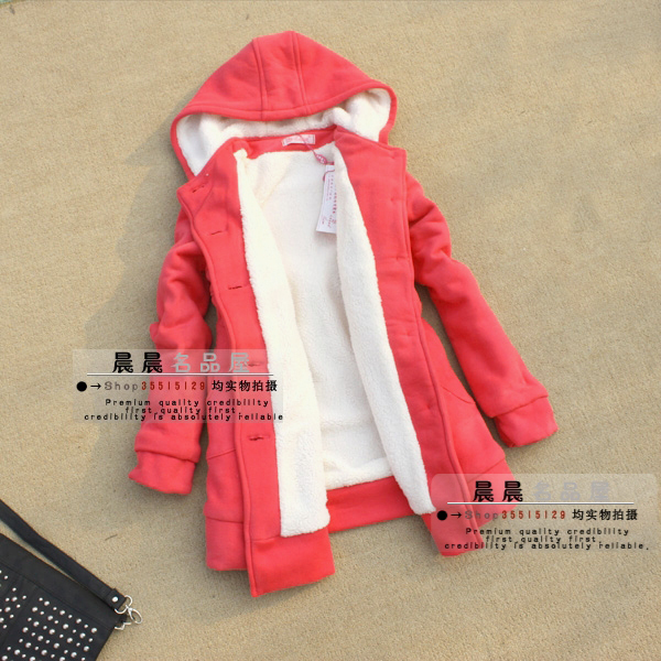 Free Shipping Winter thermal outerwear plus velvet wadded jacket maternity clothing