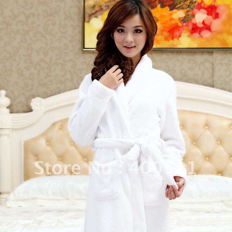 free shipping winter thickening derlook coral fleece robe female bathrobe womens robe