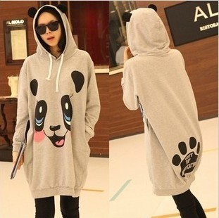 Free Shipping Winter thickening maternity clothing maternity clothing big panda cap maternity outerwear