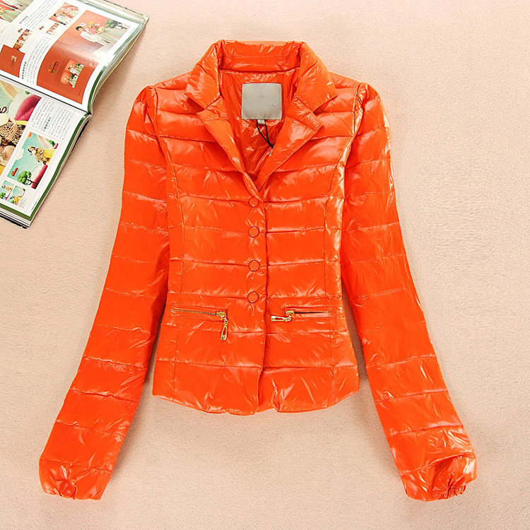 Free Shipping Winter women's 2012 suit collar single breasted slim short design women's down coat white duck down LDX