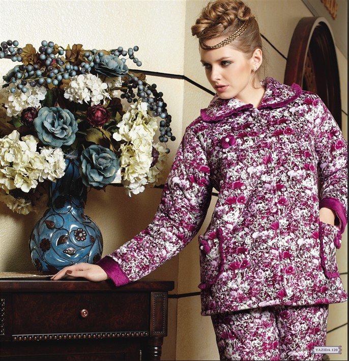Free Shipping winter women's coral fleece thickening lounge sleep set 6021 Sleep & Lounge