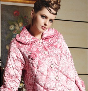 Free Shipping winter women's coral fleece thickening lounge sleep set 6068 Sleep & Lounge
