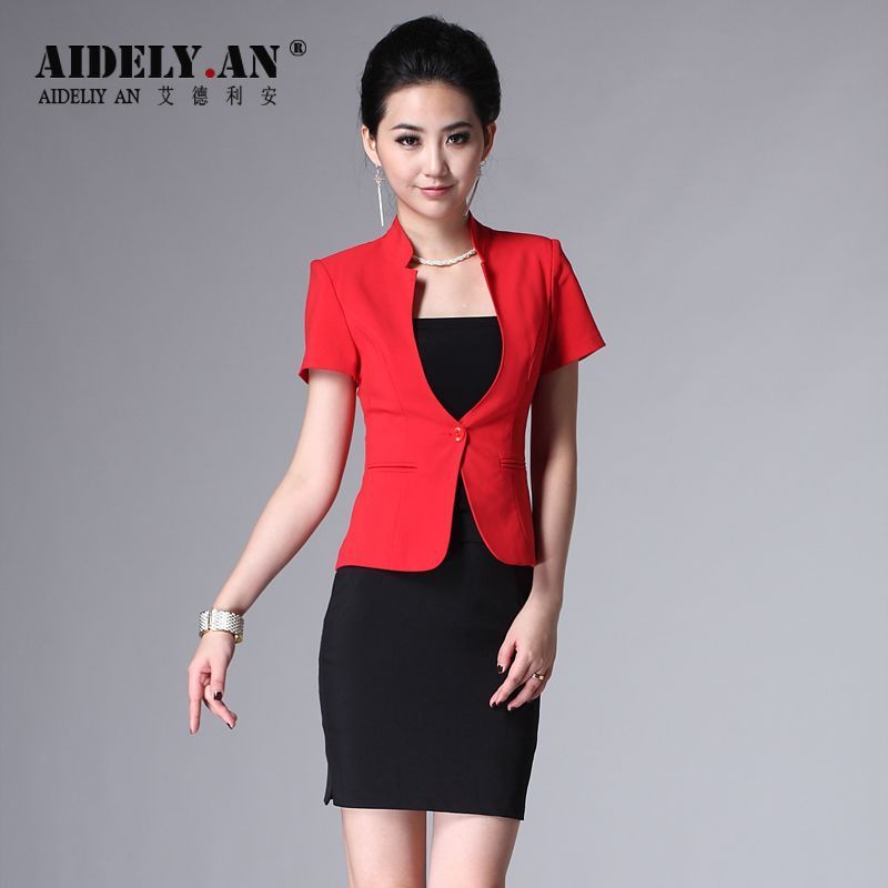 free shipping woman Fashion formal women's short-sleeve professional set skirt work wear formal twinset