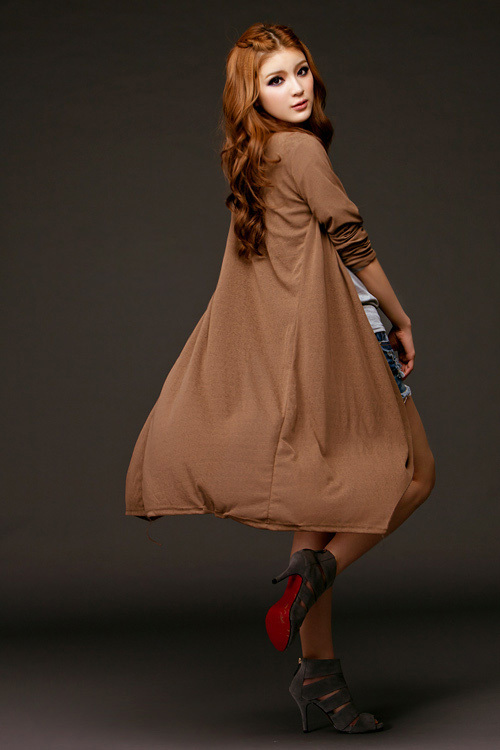 Free shipping women autumn gorgeous ruffle cape-style long design outerwear shirt women's long trench,lady shirt trench
