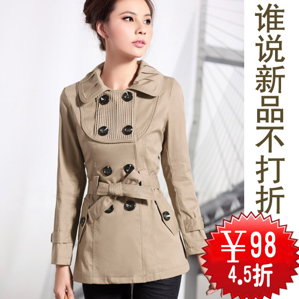 Free Shipping Women Clothing 2012 New Arrival Plus Size Outwear Double Breasted Women Jacket