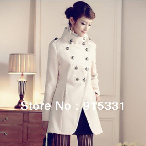 Free shipping!Women coat fashion overcoat/ military uniform double breasted winter coat /jacket outerwear/Military style Jacket