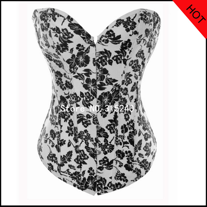 Free shipping women corset with flower pattern