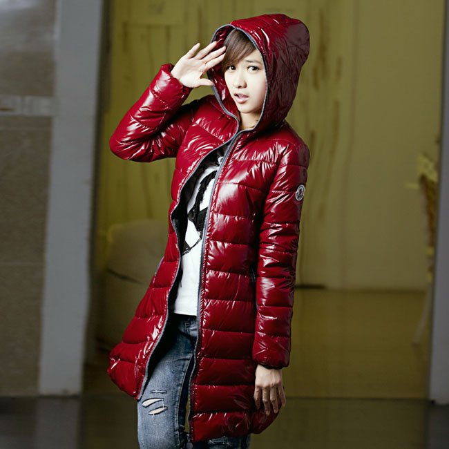 FREE SHIPPING Women Cotton Down Parka Winter Long Jacket Outerwear Overcoat slim fit  coat wholesale hooded padded garment