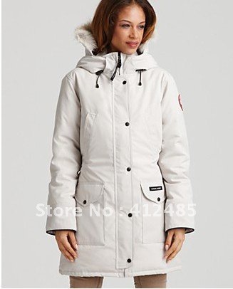 free shipping !,women down jacket, down jackets  women winter trillium Parka jacket best quality Rice white