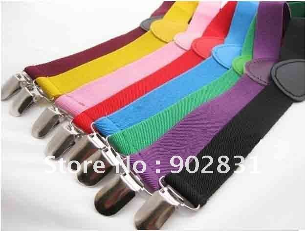 Free Shipping women Elastic Clip-on Solid Braces Suspenders,candy colors suspenders/straps clip,width 2.5cm,15colors,50pcs/lot