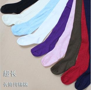 Free Shipping Women Fashion Over The Knee Socks Thigh High  Cotton Stockings BH-WP1001