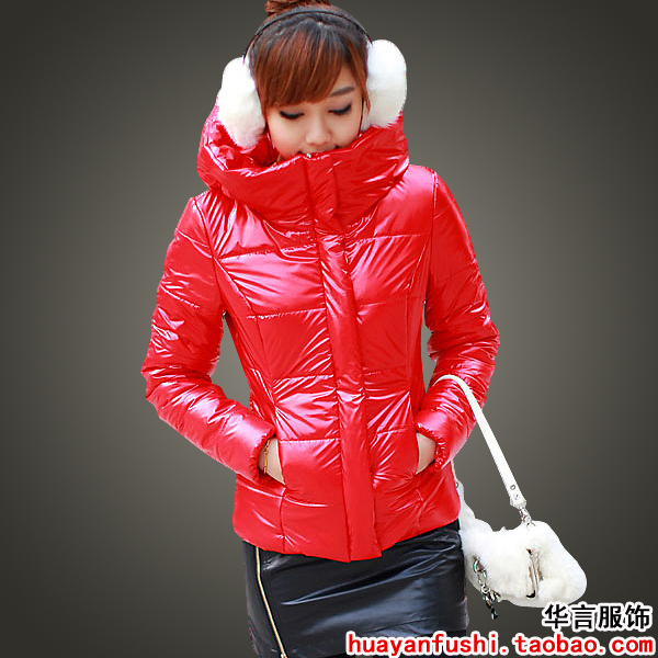 free shipping ! Women hooded thick coat collar new brief paragraph cotton-padded clothes short coat