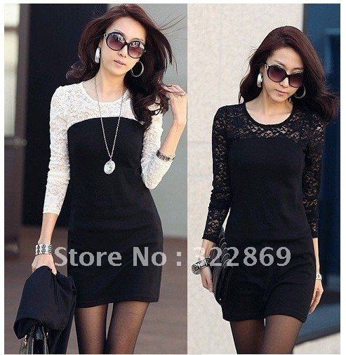 free shipping women ladies sexy cotton lace dress, maxi casual dress S M L XL for spring and autumn promotio