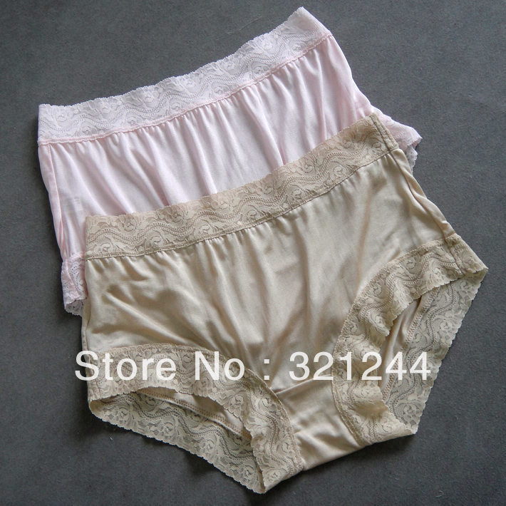 Free shipping/ women panties /color solid /100% silk material /soft and comfortable/ #S-WZSNK004