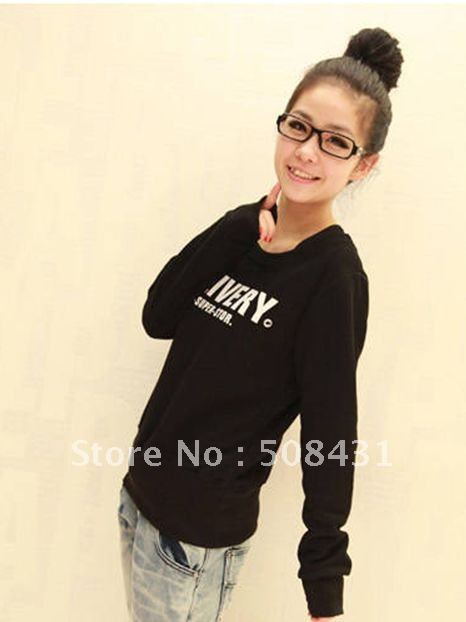 free shipping women  primer shirt printing letter hoodie high quality fashion design