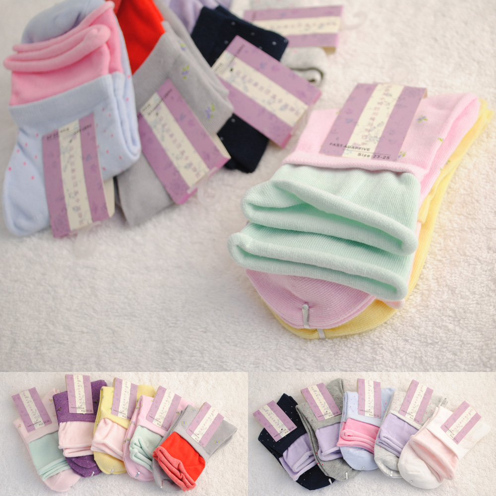 free shipping Women's 100% cotton  socks four seasons
