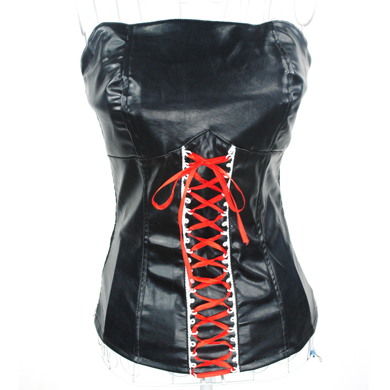Free Shipping Women's 2012 sexy leather bands tube top small vest - d057