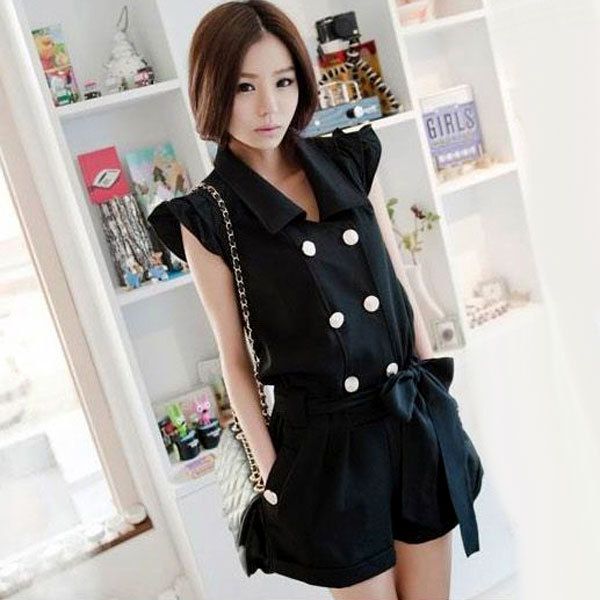 Free shipping, Women's 2012 summer sexy fashion slim jumpsuit casual jumpsuit short trousers