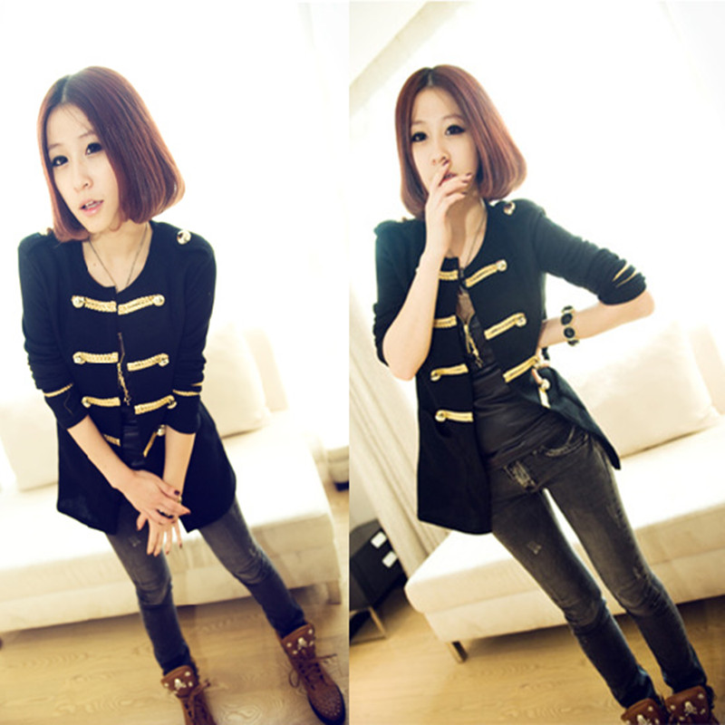 Free Shipping Women's 2013    and autumn fashion casual Women school wear long design long-sleeve outerwear