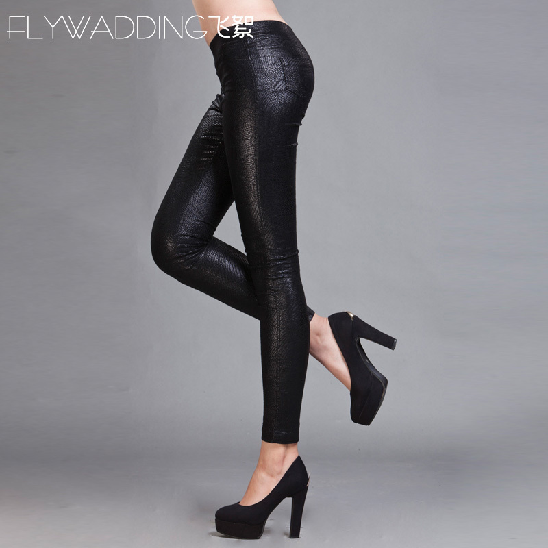 Free shipping,Women's 2013 spring women's faux leather slim legging female pencil pants female