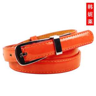 Free Shipping Women's belt thin belt female fashion japanned leather decoration strap all-match JPD002