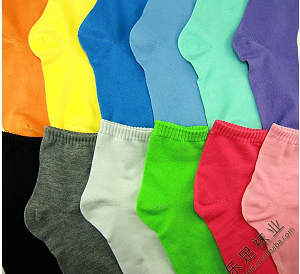 Free Shipping   Women's Candy Color  Cotton Socks .Cotton Socks For Women, Winter Ladies' Socks 30 pairs/lot