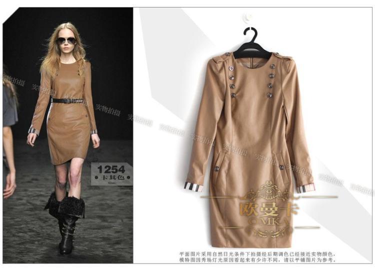 Free shipping women's dresses PU leather fashion 4 color newest