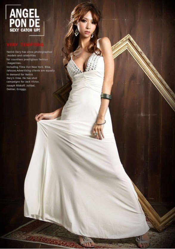 Free Shipping Women's Fashion Dress /Sexy Dress/ Milk Silk/ V/Hot Sale Elegent Evening Maxi Dress F2272-39