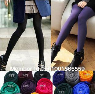Free Shipping Women's Fashion Knitted Winter Thick Warm Slim Stretch Footless Pantyhose Tights Leggings Pants 800D