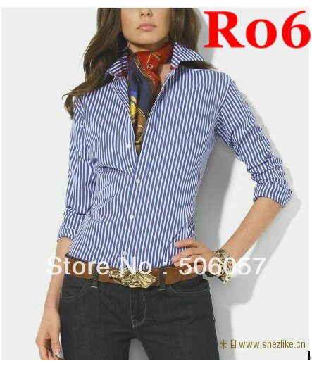 Free shipping women's fashion long-sleeved shirt women shirts Size S M L XL----003